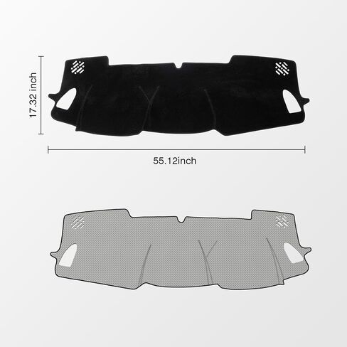 KUST Car Dash Cover for Chevy Chevrolet Colorado 2023-2025 2026 Non-Slip Polyester Center Console Dashboard Cover Interior Accessories for Colorado Custom Fit Dash Mat Sunshade No Glare Black in Saudi Arabia