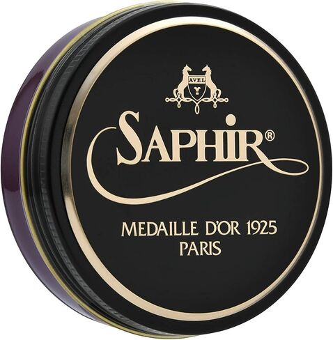 SAPHIR Medaille d’Or Pate De Luxe - Natural Wax Shoe Polish for Leather Shining - 50ml - Grey in Saudi Arabia