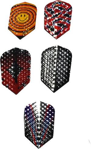 GLD Pkg 10 Assorted Dimples Slim Dart Flight Sets in Saudi Arabia