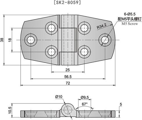 SK2-8059 Heavy Duty Stainless Steel 316 Marine Boat Door Pivot Butt Hinge Industrial Design Window Hinge 1Pcs in Saudi Arabia