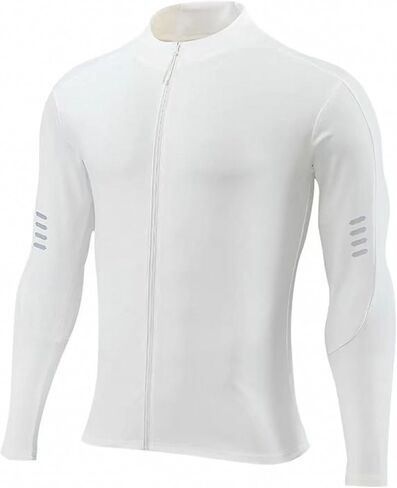 YOUTHUP Men's Long Sleeves Cycling Jersey Full Zipper Quick Dry Bicycle Bike Shirt Outdoor Softshell Jacket (S-2XL) in Saudi Arabia