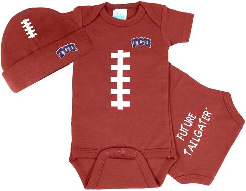Texas Christian University TCU Horned Frogs Baby Football Onesie and Football Hat Set in Saudi Arabia