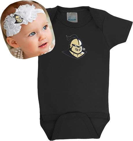 UCF Central Florida Knights Baby Onesie and Shabby Flower Headband Set (6 months/ 14) in Saudi Arabia