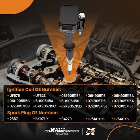 maXpeedingrods UF669 Ignition Coil Pack and Iridium Spark Plugs Fit for Buick Encore, for Chevrolet Cruze Sonic Trax Volt 1.4L L4 2011-2019, Ignition Coil Kit Replaces UF-669 25195107 25198623 in Saudi Arabia