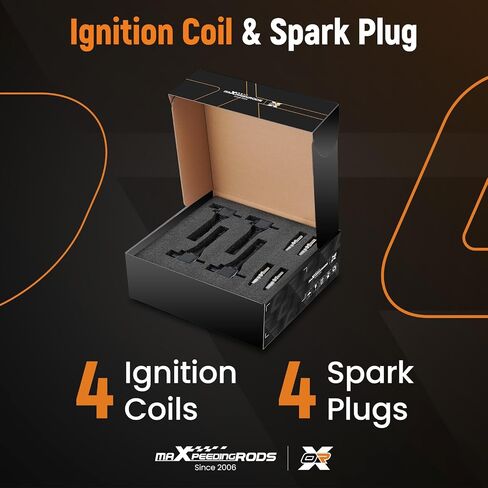 maXpeedingrods UF669 Ignition Coil Pack and Iridium Spark Plugs Fit for Buick Encore, for Chevrolet Cruze Sonic Trax Volt 1.4L L4 2011-2019, Ignition Coil Kit Replaces UF-669 25195107 25198623 in Saudi Arabia