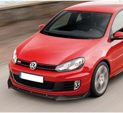 3 Pieces Front Bumper Lip Spoiler Splitter Side Body Kit Trim Protection Compatible with 2010-2013 Volkswagen Golf MK6 GTI Model, 2011 2012 (Painted Black) in Kuwait