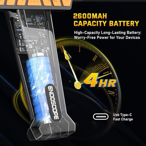 Endoscope Camera with Light, 1920P HD Industrial Borescope with 8 LED Lights, 16.4ft Semi-Rigid Cable Snake Camera, 4.3" Screen, IP67 Waterproof Endoscope for Automotive，Sewer Inspection ，32GB Card in Kuwait