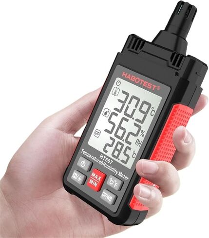 HT607 درجة حرارة الرقمية مقياس الرطوبة العالي الدقة الرطوبة الرقمية مع مستشعر مقياس رطوبة نقطة الندى المحيط in Saudi Arabia