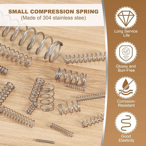 meccanixity ضغط صغير ربيع 10 مم OD 0.7 مم قطر سلك 20 مم طول حرة 304 امتداد الفولاذ المقاوم للصدأ ربيع لمشاريع المنزل لمشاريع DIY (نغمة الفضة ، حزمة 10) in Kuwait