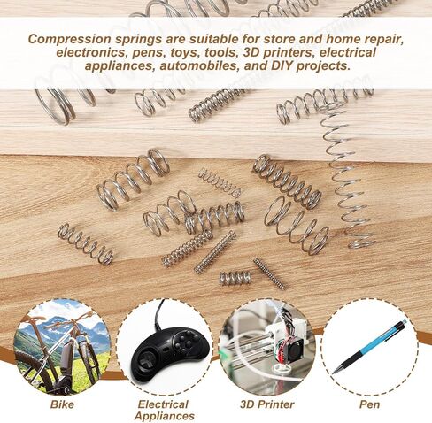 meccanixity ضغط صغير ربيع 10 مم OD 0.7 مم قطر سلك 20 مم طول حرة 304 امتداد الفولاذ المقاوم للصدأ ربيع لمشاريع المنزل لمشاريع DIY (نغمة الفضة ، حزمة 10) in Kuwait