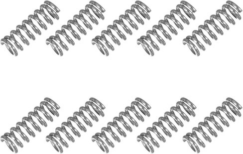 meccanixity ضغط صغير ربيع 10 مم OD 0.7 مم قطر سلك 20 مم طول حرة 304 امتداد الفولاذ المقاوم للصدأ ربيع لمشاريع المنزل لمشاريع DIY (نغمة الفضة ، حزمة 10) in Kuwait