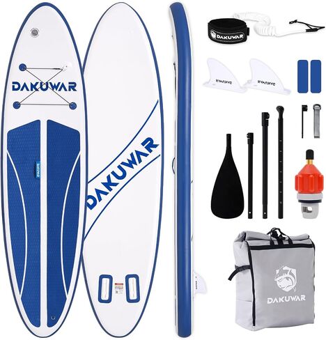 DAKUWAR Paddle Board 10'6''/10' Inflatable Stand Up Paddle Boards with SUP Accessories Ultra-Light Paddleboard Non-Slip Comfort Deck for Adults & Youth of All Skill Levels in Saudi Arabia