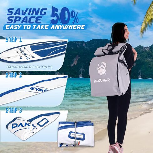 DAKUWAR Paddle Board 10'6''/10' Inflatable Stand Up Paddle Boards with SUP Accessories Ultra-Light Paddleboard Non-Slip Comfort Deck for Adults & Youth of All Skill Levels in Saudi Arabia