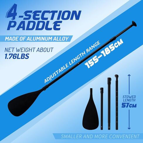 DAKUWAR Paddle Board 10'6''/10' Inflatable Stand Up Paddle Boards with SUP Accessories Ultra-Light Paddleboard Non-Slip Comfort Deck for Adults & Youth of All Skill Levels in Saudi Arabia