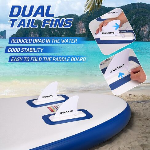 DAKUWAR Paddle Board 10'6''/10' Inflatable Stand Up Paddle Boards with SUP Accessories Ultra-Light Paddleboard Non-Slip Comfort Deck for Adults & Youth of All Skill Levels in Saudi Arabia