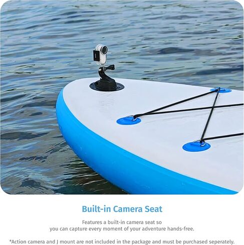 KRKN Discover 10'6 "لوحة Paddle ، SUP قابلة للنفخ مع الملحقات المتميزة ، سطح السفينة غير القابل للانزلاق ، مجداف قابل للتعديل ، مقعد الكاميرا وحقائب الظهر لجميع مستويات المهارة in Saudi Arabia