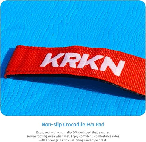 KRKN Discover 10'6 "لوحة Paddle ، SUP قابلة للنفخ مع الملحقات المتميزة ، سطح السفينة غير القابل للانزلاق ، مجداف قابل للتعديل ، مقعد الكاميرا وحقائب الظهر لجميع مستويات المهارة in Saudi Arabia