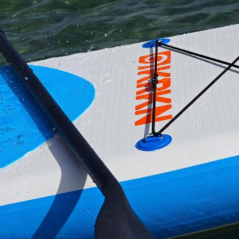 KRKN Discover 10'6 "لوحة Paddle ، SUP قابلة للنفخ مع الملحقات المتميزة ، سطح السفينة غير القابل للانزلاق ، مجداف قابل للتعديل ، مقعد الكاميرا وحقائب الظهر لجميع مستويات المهارة in Saudi Arabia