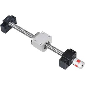Metal Ball Screw nut DFU2005 150-1000mm Ball Screw Double Nut Ball Screw Set End Processing Coupler Nut for Stepper Servo Motor(900mm) in Saudi Arabia
