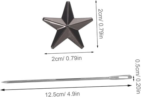 DIYEAH Star Studs Decorative Clothing Accessories for DIY Embellishments Secure Claw Nail Hardware for Fashion Organized Box Included in Saudi Arabia