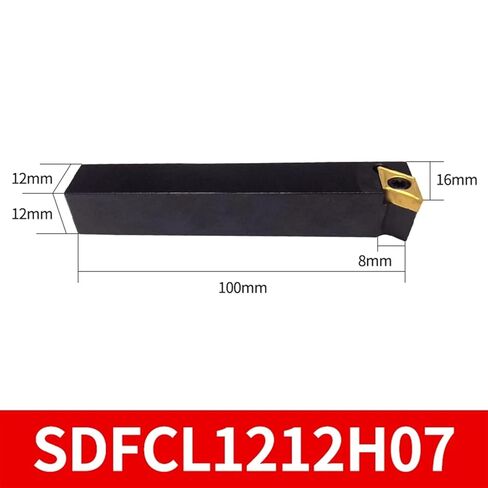 SDFCR SDFCL 12mm 16mm 20mm 20 مم من الطرف الصلب الدقة الخارجي الدقة مع إدراج Carbide DCMT 1pcs (SDFCL1212H11) in Kuwait