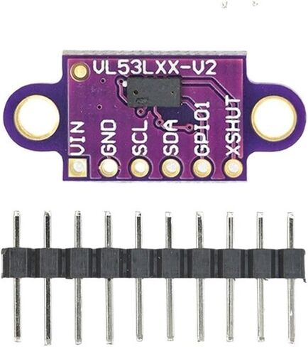 VL53L0X (TOF) LASER RANGING SENSOR Breakout 940NM GY-VL53L0XV2 المسافة بالليزر الوحدة النمطية I2C IIC 3.3V/5V 2PCS (VL53L0X الأرجواني) in Saudi Arabia