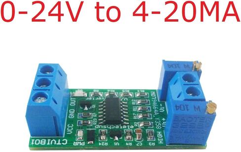 0-5V 10V 24V إلى 4-20MA النطاق الجهد القابل للتعديل إلى وحدة محول V/I الحالية المرسل (2pcs 0-10V) in Kuwait