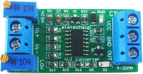0-5V 10V 24V إلى 4-20MA النطاق الجهد القابل للتعديل إلى وحدة محول V/I الحالية المرسل (2pcs 0-10V) in Kuwait