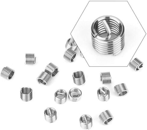 100pcs M5 سلك الفولاذ المقاوم للصدأ سلك حلزوني إدراج مجموعة إصلاح (M5x0.8x1.5d) in Saudi Arabia