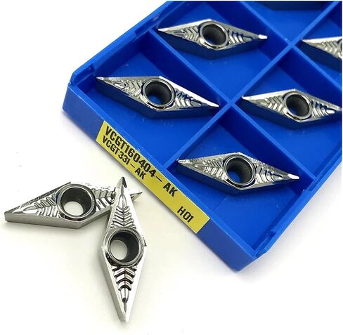 VCGT160402 VCGT160404-AK H01 Internal Turning Tool Aluminum Inserts CNC Turning Insert Cutting Copper Aluminum Wood(VCGT160402 AK H01) in Saudi Arabia
