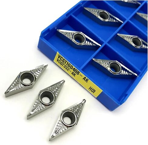 VCGT160402 VCGT160404-AK H01 Internal Turning Tool Aluminum Inserts CNC Turning Insert Cutting Copper Aluminum Wood(VCGT160402 AK H01) in Saudi Arabia