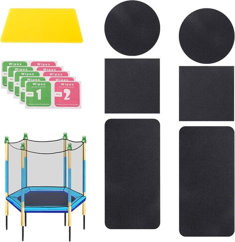 6pcs Self Adhesive Trampoline Patch Repair Kit with Scraper, 3 Shape Trampoline Accessories for Repairing Tears or Holes in Mats in Saudi Arabia