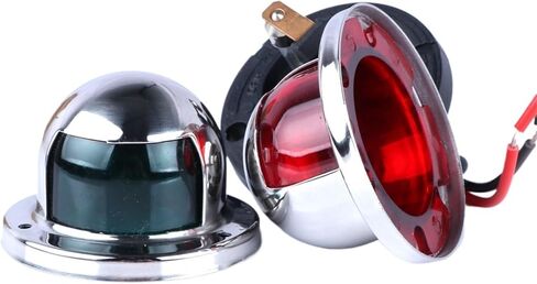 LED Navigation Lights, Red and Green, Sailing Lamp, Warning Signal Light, Stainless Steel, Boat, Yacht, 12V, 2Pcs in Saudi Arabia