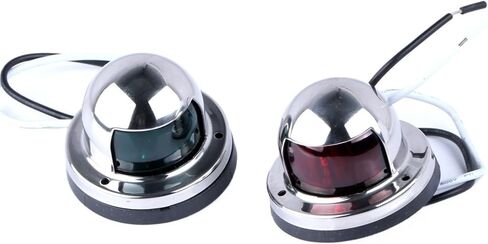 LED Navigation Lights, Red and Green, Sailing Lamp, Warning Signal Light, Stainless Steel, Boat, Yacht, 12V, 2Pcs in Saudi Arabia