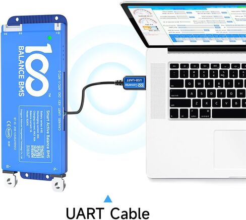 800mm 24AWG Blue Sampling Cable for 4-8S/8-17S/8-24S Smart Active Balance BMS in Kuwait