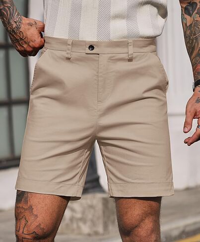 شورت شورت رفيع النحيف 6 بوصة من الصين غير الرسمي مع سروال قصير الصيف في صيف الجيب (S-XXL) in Kuwait