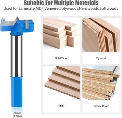 Hex Shank Hinge Boring Drill Bit 16-50mm Hole Saw Cutter Tungsten Carbide Wood Router Bit Woodworking Cutter Tools(22mm) in Saudi Arabia
