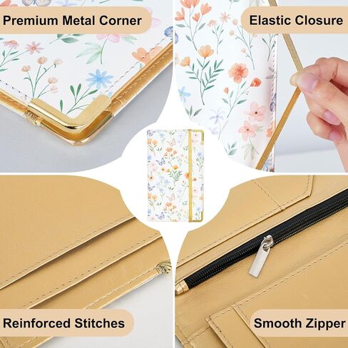 Server Books for Waitress, Cute Server Book with Zipper Pocket, PU Leather Waitress Book Serving Books with Pen Holder Fits Servers Aprons in Saudi Arabia