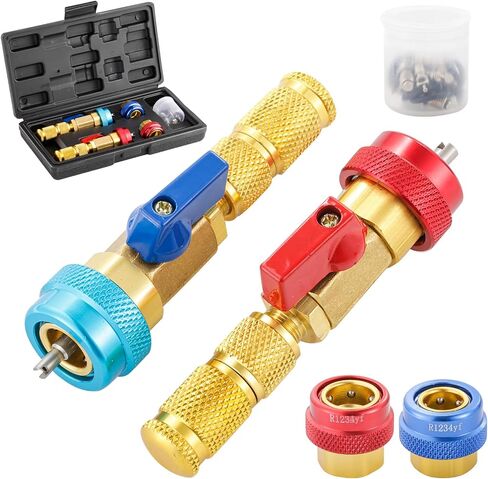 R134A Valve Core Quick Remover Installer, R134A R12 High Low Pressure Valve Core Remover Tools, A/C Refrigerant Valve Core Quick Remover 10PC in Saudi Arabia