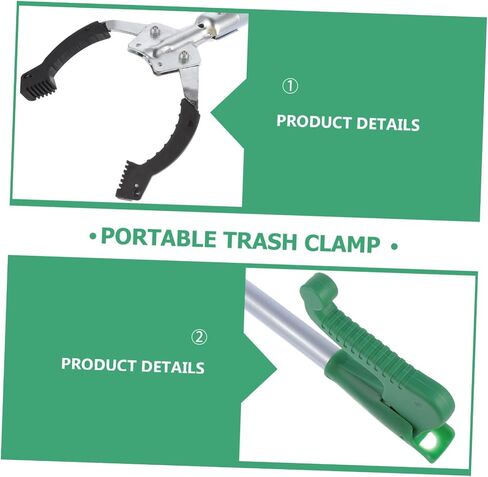Cabilock 1pc Trash Pickup Tool Aluminum Alloy Rod Clamp Simple Design Comfortable to Hold in Saudi Arabia