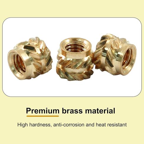 120 Pcs M3 Threaded Inserts, M3x5x5 Brass Heat Set Insert Metric knurled Nuts in Kuwait