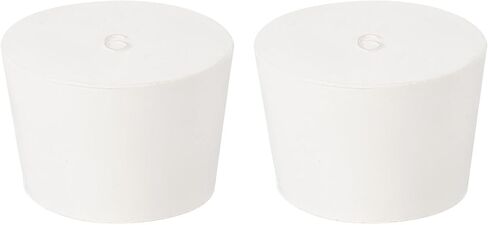 uxcell 2Pcs Solid Rubber Stoppers, White 9# Tapered Lab Plugs Lab Seal Tube Stopper Plug for Industry and Laboratories, 46x38x30mm in Saudi Arabia