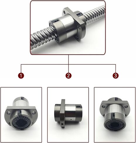 Metal Ball Screw nut Ball Screw High Speed SFY3232 with C7 SFY3232 100-1000mm Ball Nut End Machined+ BSG3232H for High Precision DIY Kit(550mm) in Saudi Arabia