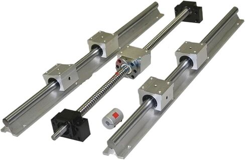 برغي الكرة المعدنية Nut Nut SFU1610 SBR16 مسامير كرة السكك الحديدية 200-1000mm BK12 BF12 اقتران لمجموعات DIY (L500mm) in Saudi Arabia