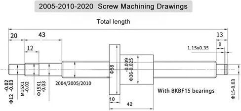 Metal Ball Screw Nut 1 Set SFU2010 20mm 5mm Pitch UNC Fine Thread Aluminum Nut for Engraving Machine Accessories (1950mm) in Saudi Arabia