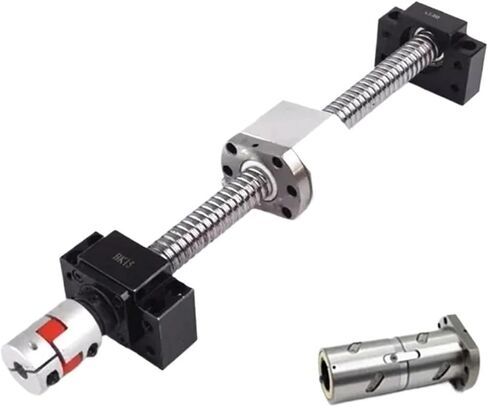 Metal Ball Screw nut DFU2005 150-1000mm Ball Screw Double Nut Ball Screw Set End Processing Coupler Nut for Stepper Servo Motor(900mm) in Saudi Arabia