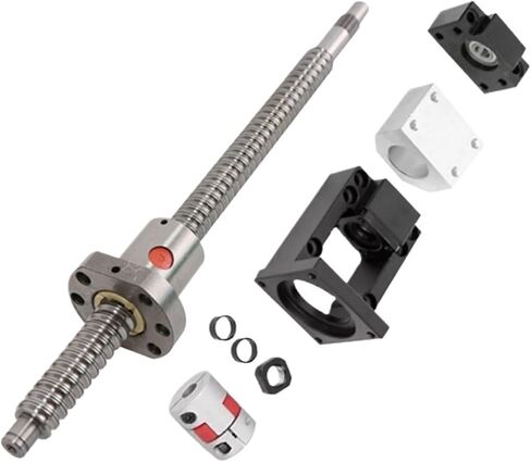 برغي الكرة المعدنية Nut 200-500mm SFU1604 Ball Screw End مع BF12+DSG16H+اقتران+HM12-57 MOUNT للأجزاء (200 مم) in Saudi Arabia
