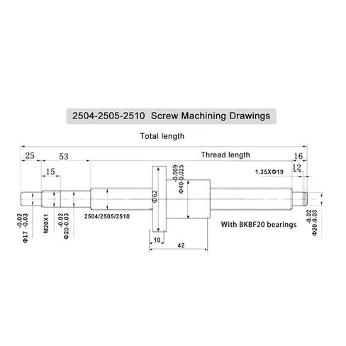 Metal Ball Screw nut 1pcs SFU2510 200-1000mm Ball Screw Processing Mode for 3D Printer Ball Nut Ball Screw End Machined(650mm) in Saudi Arabia
