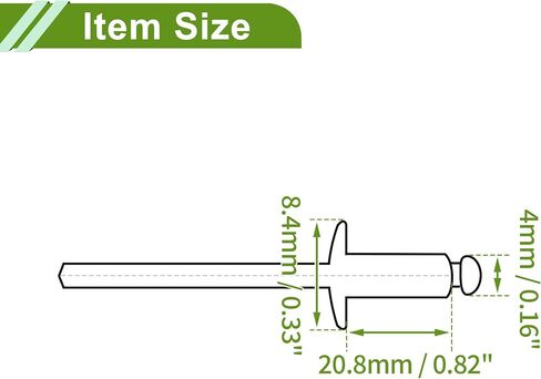4mm Grip Diameter 20.8mm Grip Length 8.4mm Flange Diameter Dome Head Tri-Fold Rivets Repairing Tool Assortment Kit Aluminum 50 Pcs in Saudi Arabia
