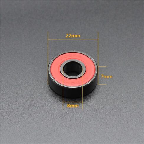 8pcs 608rs محمل الكرة عالية السرعة 8 * 22 * ​​7 8x22x7mm هجينة كرة السيراميك تحمل عجلة لوح التزلج تحمل الصلب ABEC-11 in Saudi Arabia